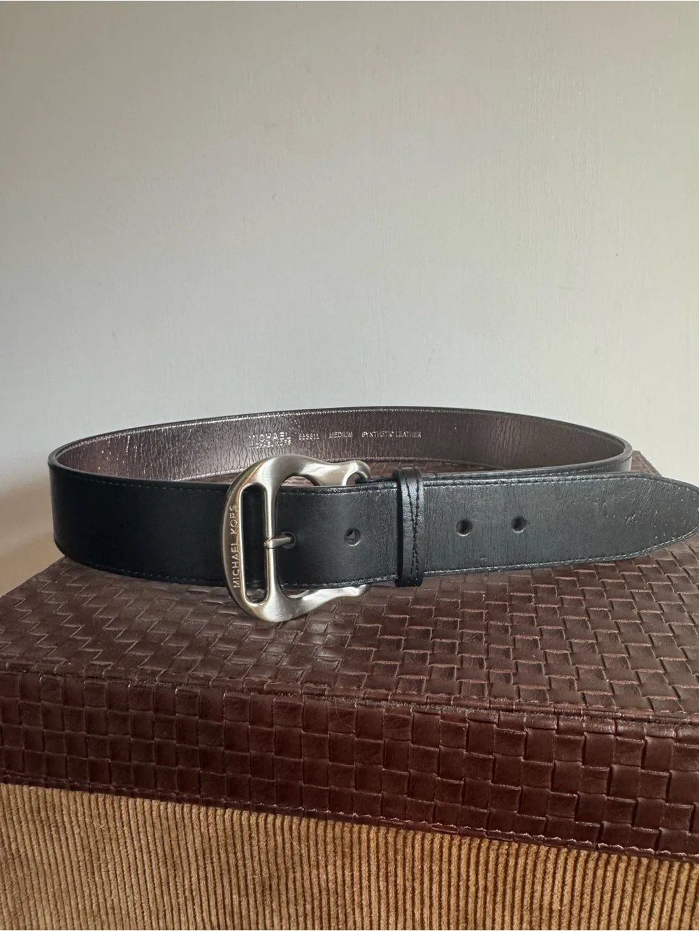 Michael Kors Black Leather Belt